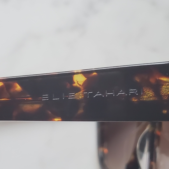 ELLIE TAHARI Brown EL118 Leopard Cateye Sunglasses - Picture 3 of 5